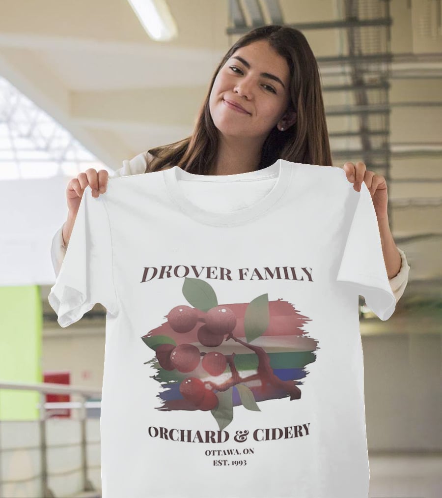 Drover Family Orchard And Cidery Est 1993 Apples Seasonal Harvest T-Shirt