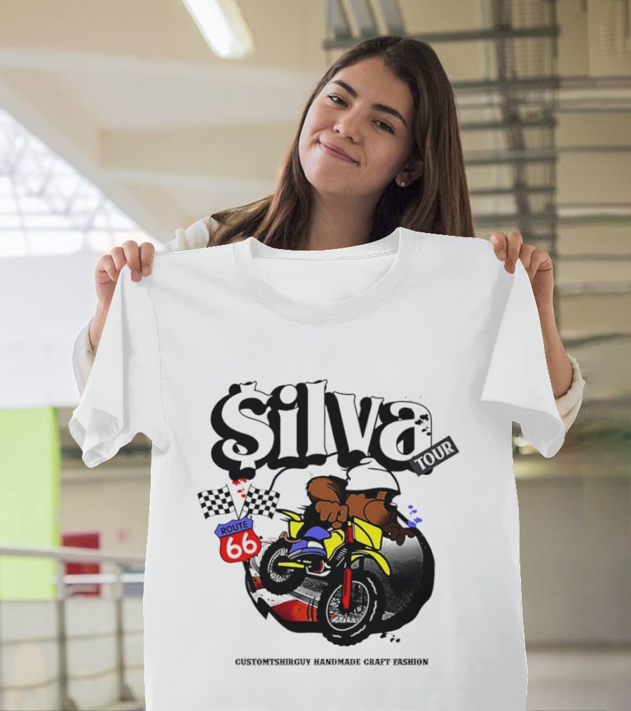 Silva Tour Motorbike Route Customtshirguy Handmade Craft Fashion T-Shirt