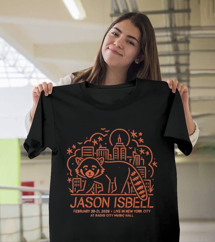Jason Isbell February 20 21 2026 Beacon Theatre NYC Raccoon Skyline T-Shirt