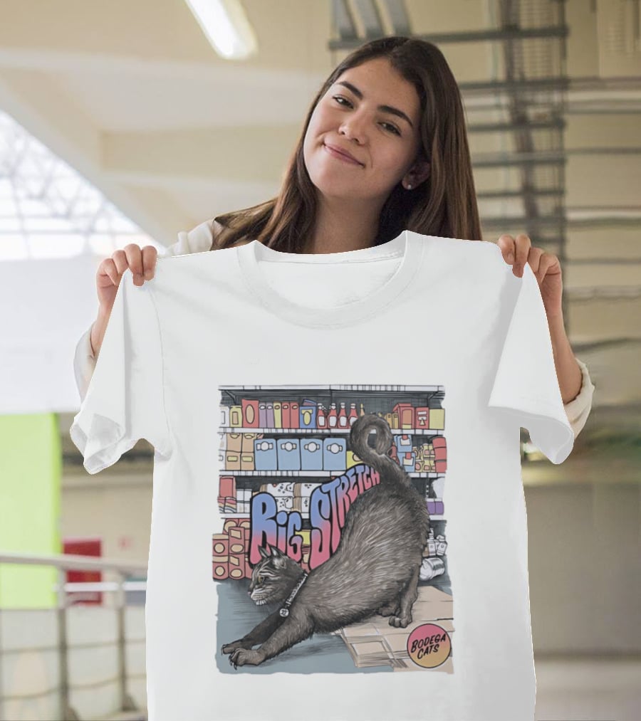 Big Stretch Bodega Cats Groceries Stack T-Shirt