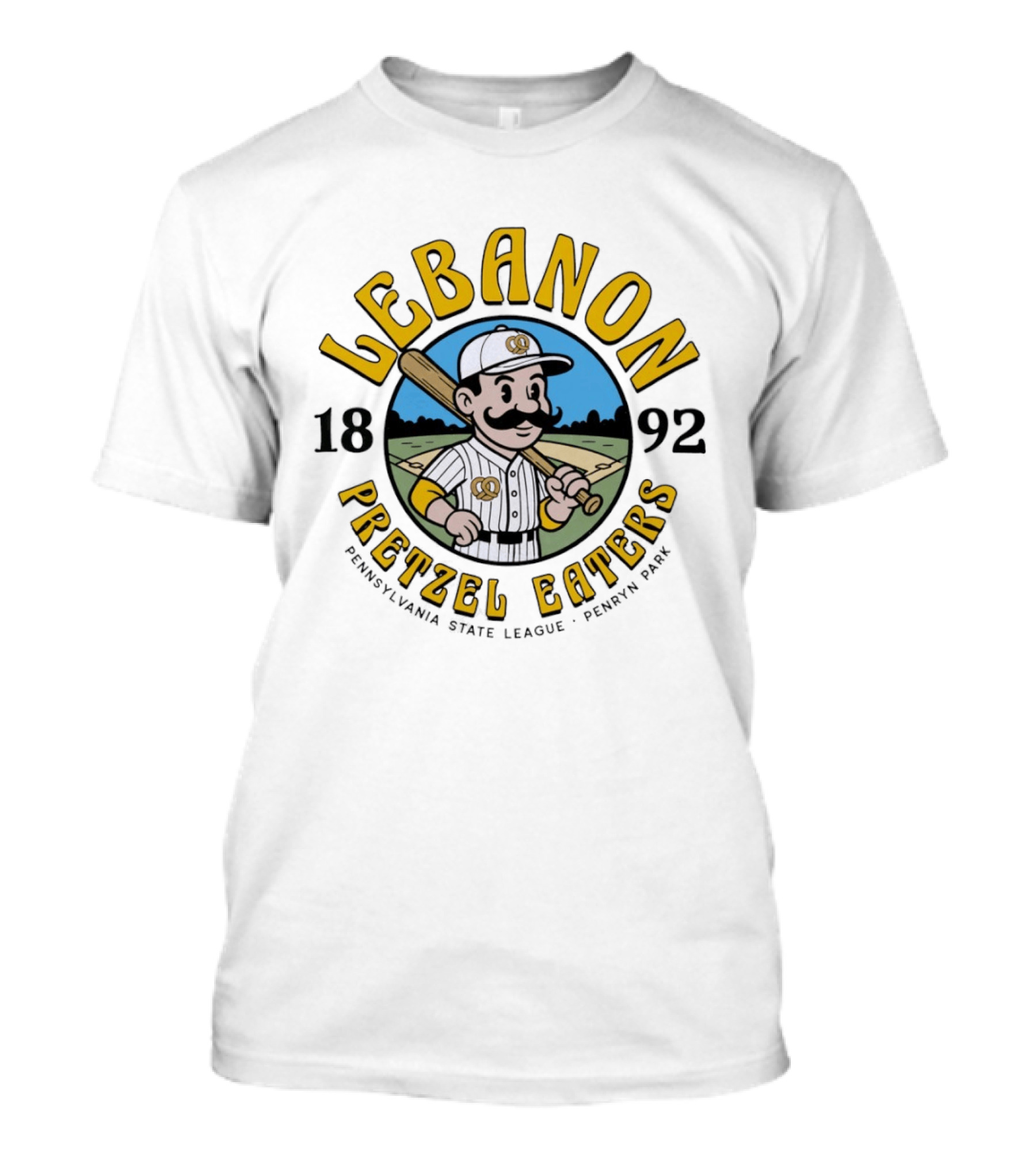 Lebanon Pretzel Eaters Baseball 1892 Pennsylvania State League Penn Park T-Shirt
