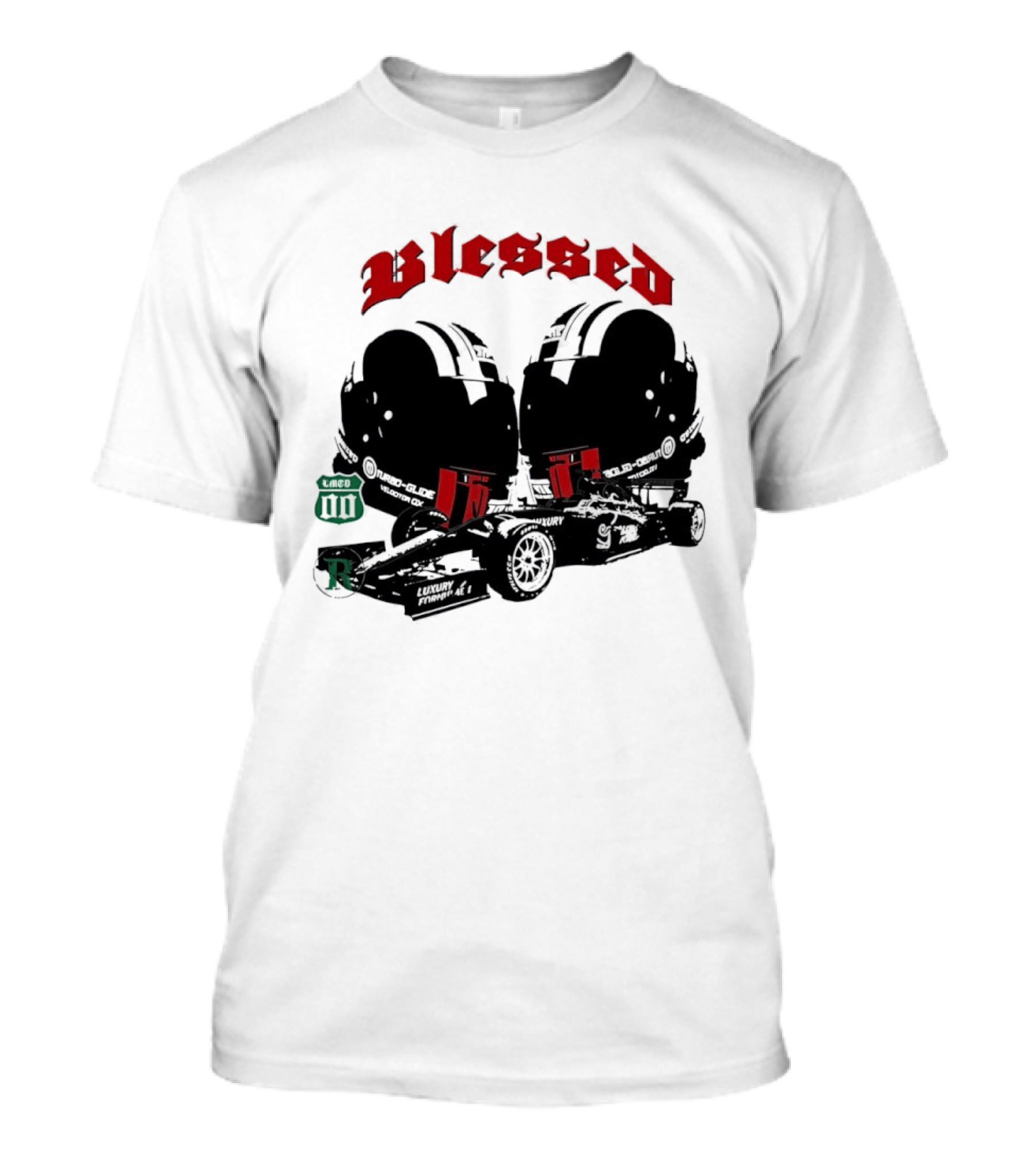 Blessed Formula 1 Racing Vintage Car T-Shirt
