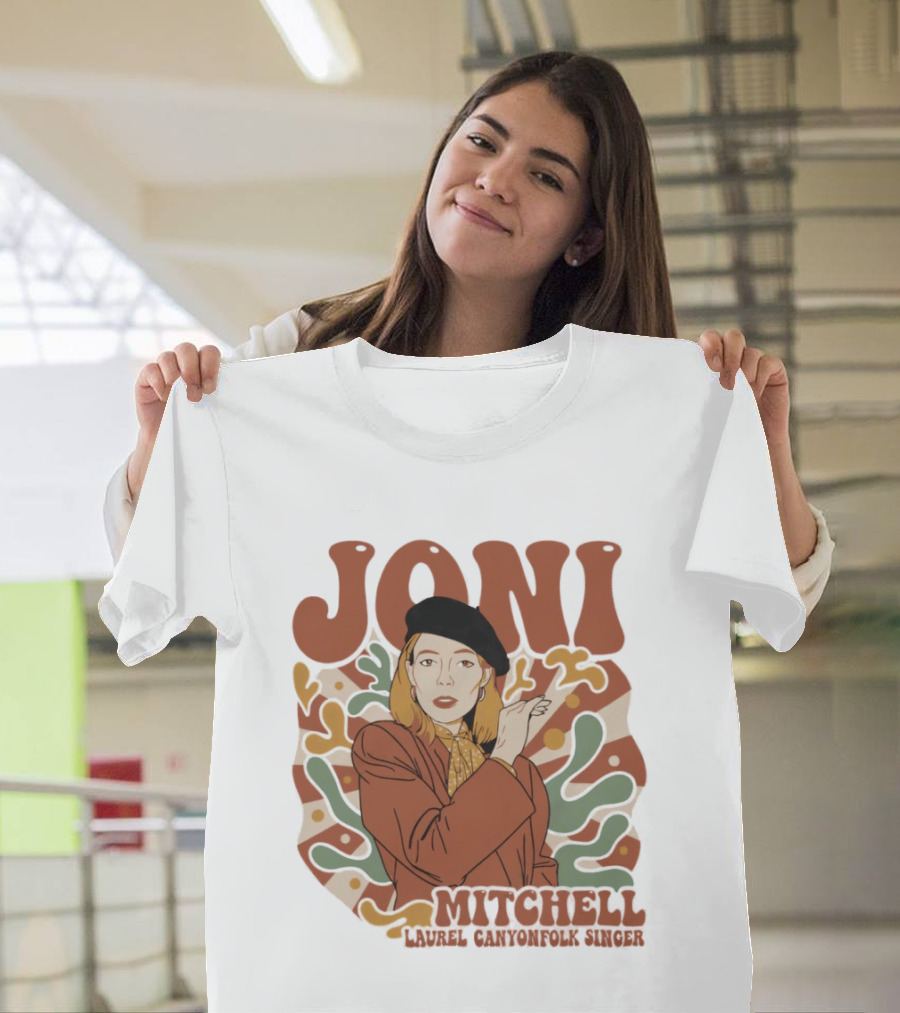 Joni Mitchell Laurel Canyon Folk Singer Iconic 70s T-Shirt