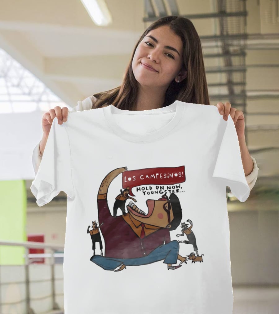 Los Campesinos Hold On Now Youngster Illustrated Characters In Motion T-Shirt
