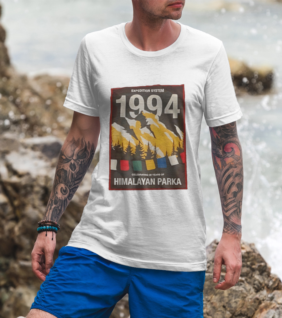 Expedition System 1994 Celebrating 30 Years Of Himalayan Parka Mountain Adventure T-Shirt