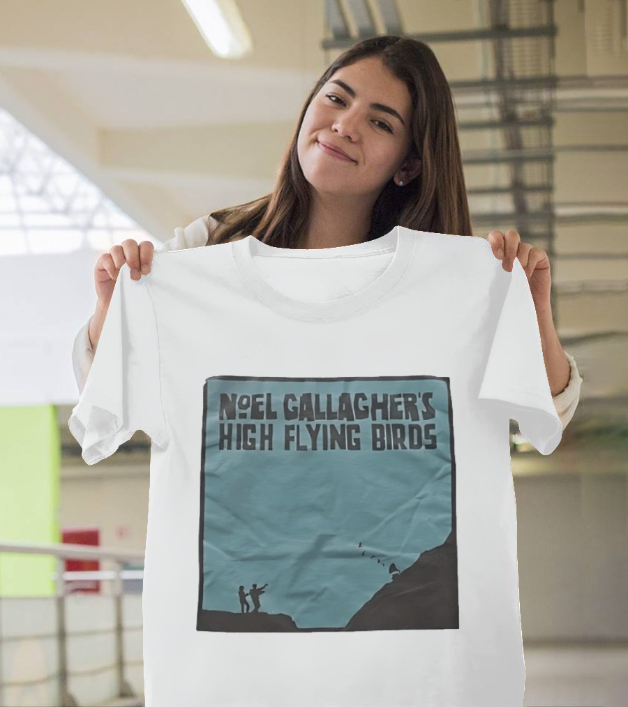 Noel Gallagher's High Flying Birds Album Cover Silhouette Cliff Scene T-Shirt