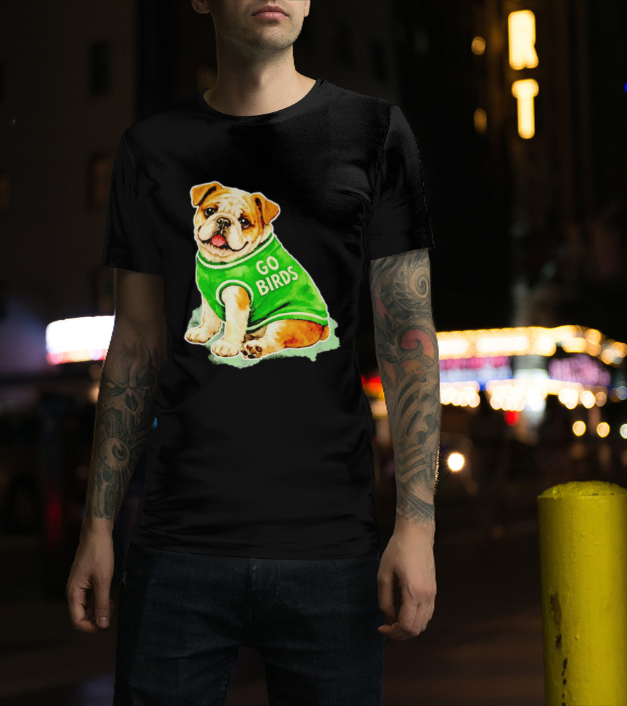 Briish Bulldog Go Birds Phillygoat Passyunk Avenue Green Jersey T-Shirt