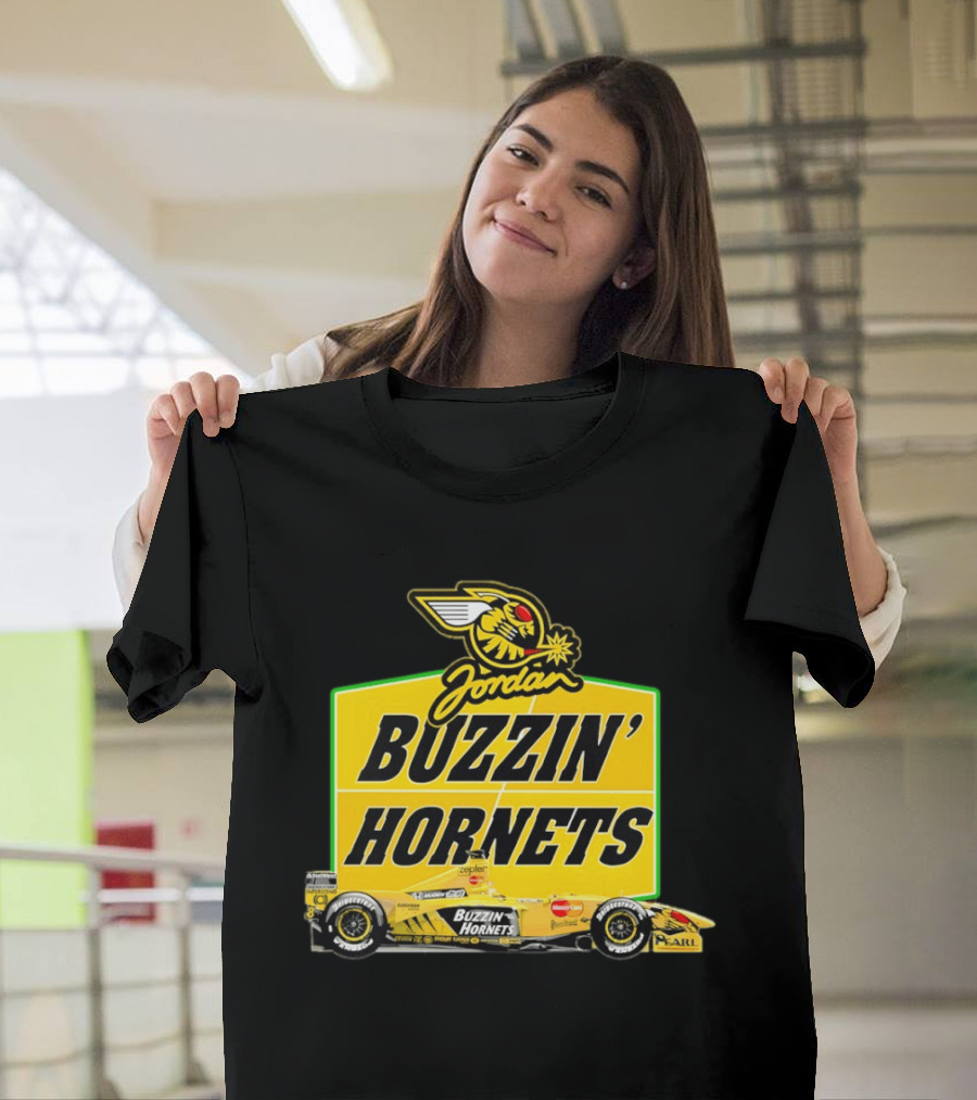 Buzzin' Hornets Jordan F1 En Honda Car T-Shirt