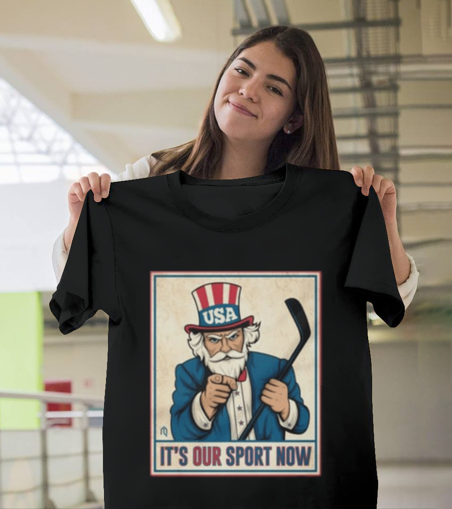 USA Hockey Uncle Sam It's Our Sport Now T-Shirt