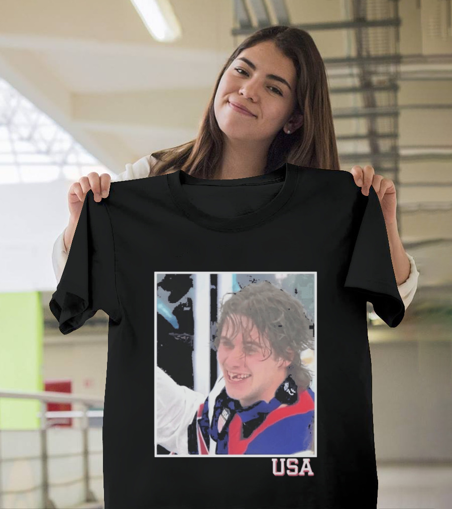 USA Hockey Jack Hughes Overtime Winner Celebration Moment T-Shirt
