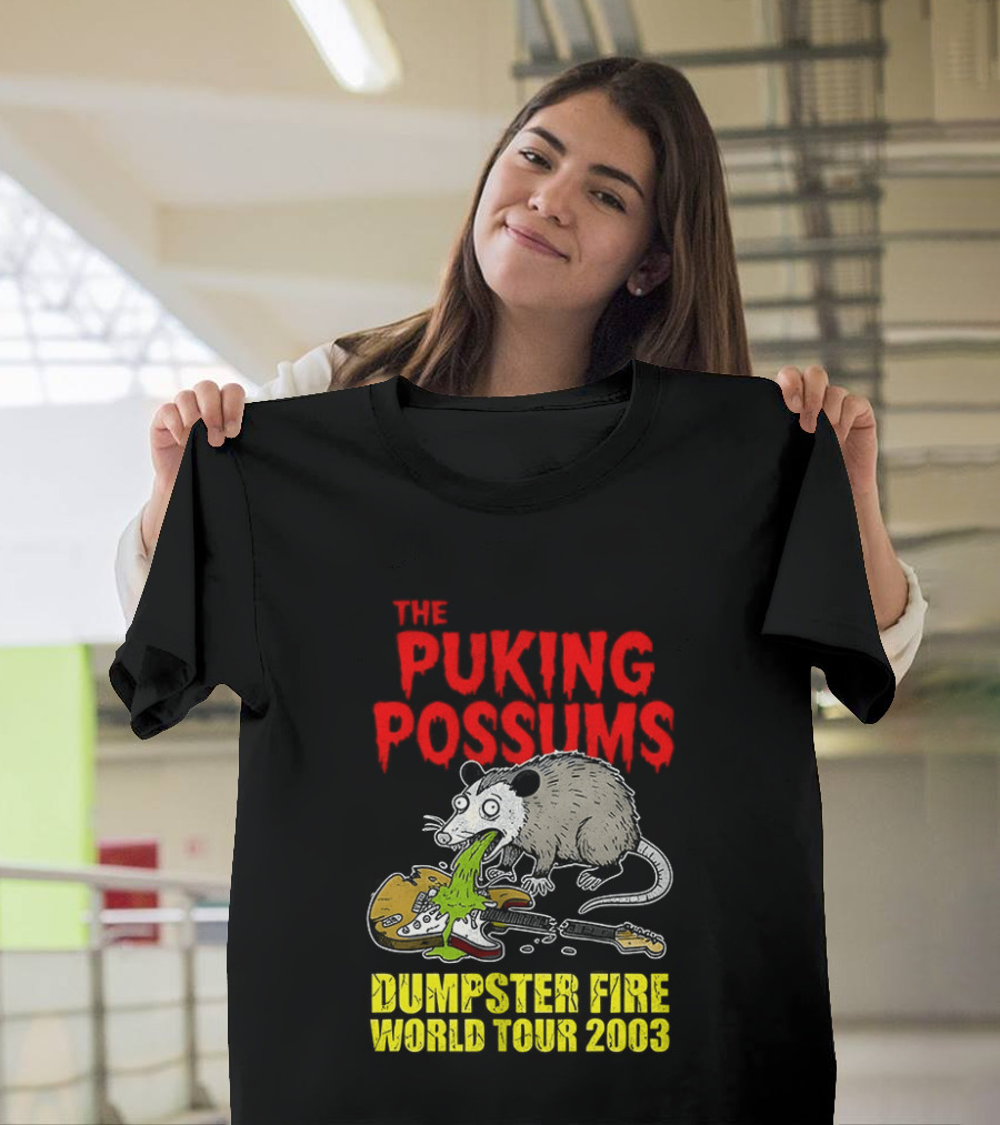 The Puking Possums Dumpster Fire World Tour 2003 Puking Possum T-Shirt
