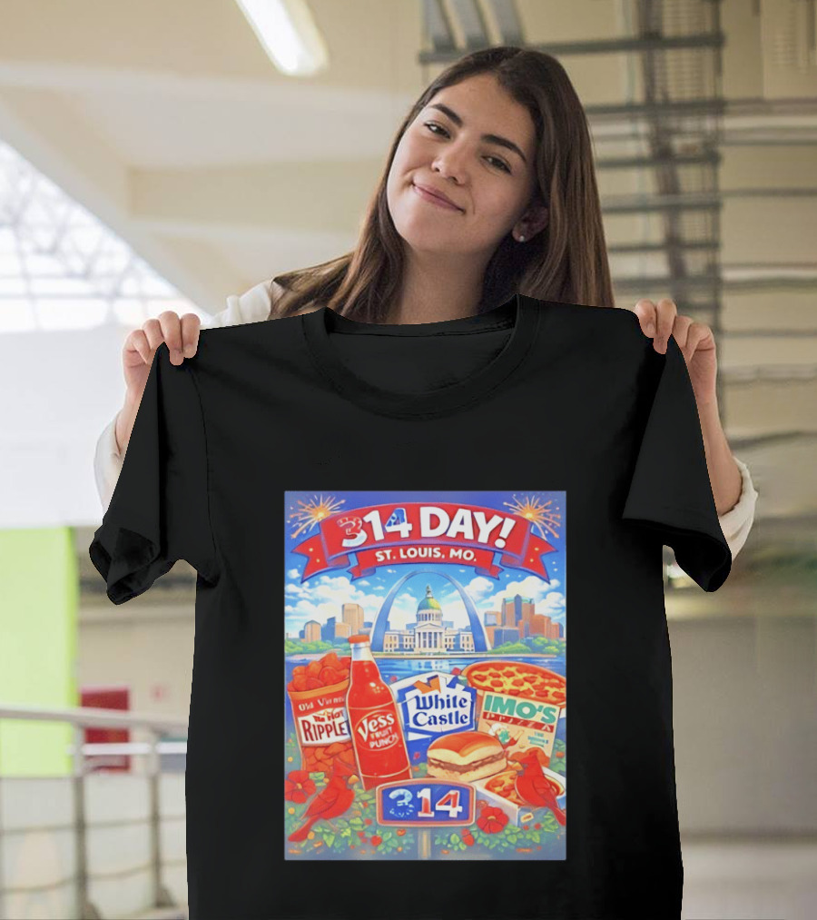 314 Day St Louis MO Arch Ripple Vess White Castle Imo's Pizza Cardinals T-Shirt