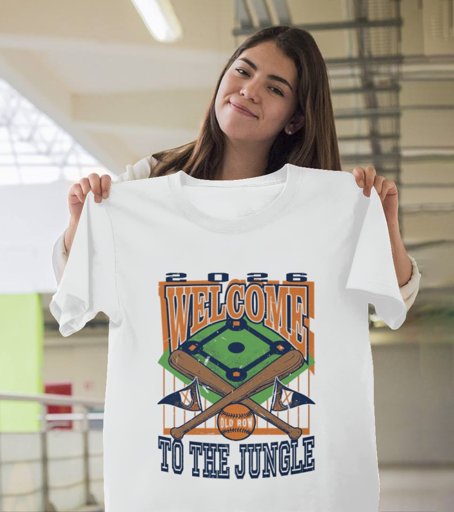 Auburn Tigers 2026 Welcome To The Jungle Baseball Field And Crossed Bats T-Shirt