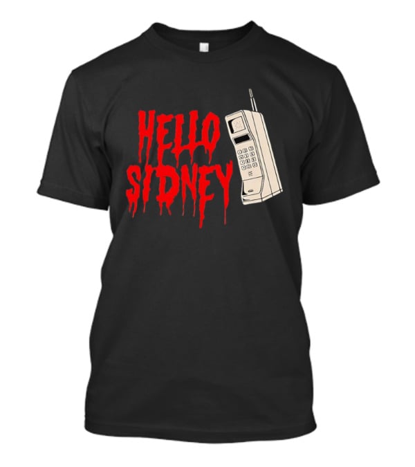 Hello Sidney Scream Movie Vintage Phone Dripping Blood T-Shirt