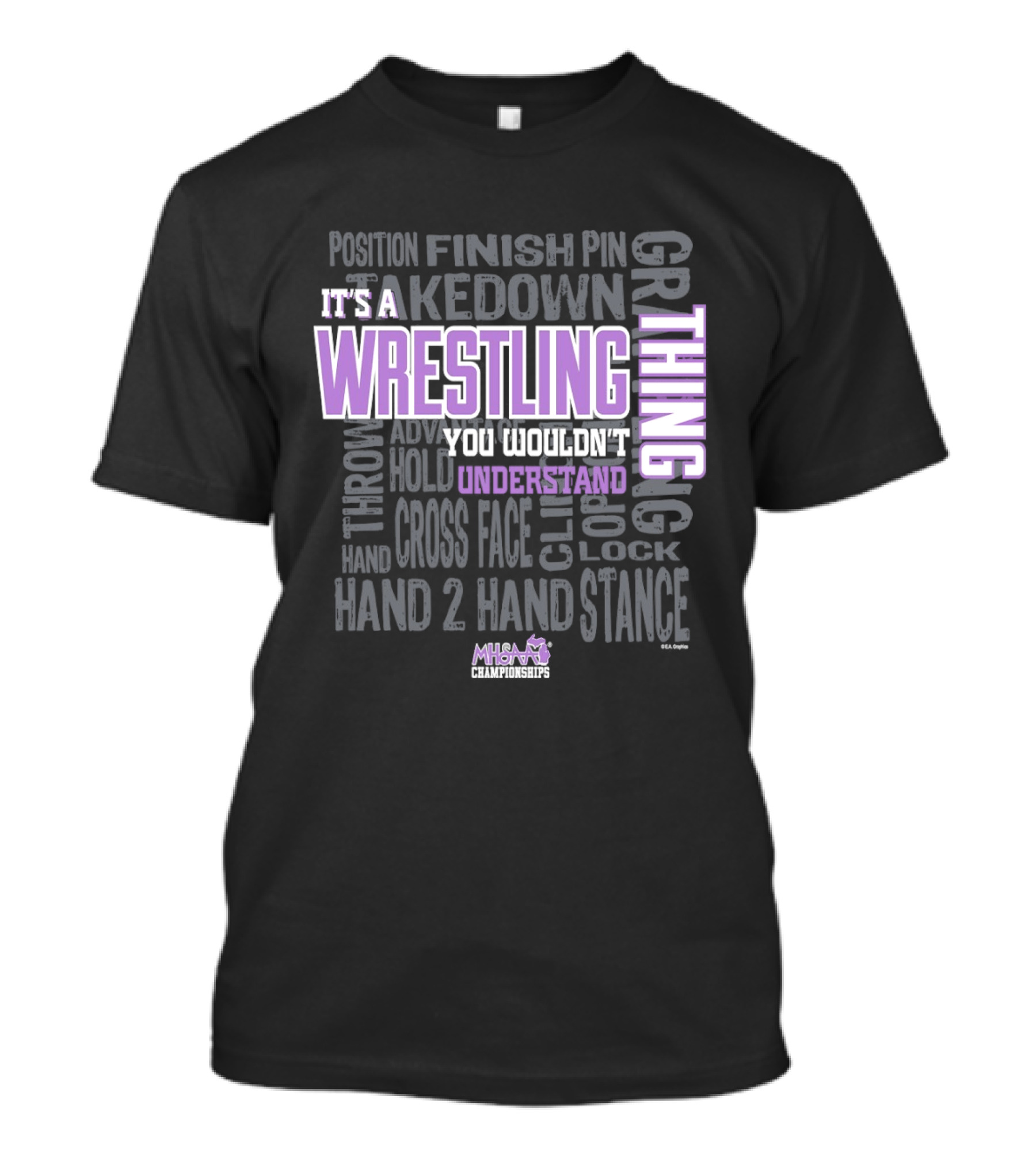 It's A Wrestling Thing Takedown Pin Cross Face Grip Stance T-Shirt