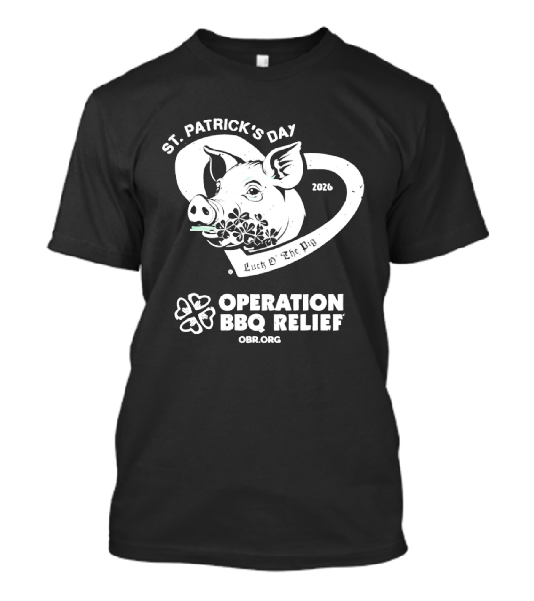 St Patrick's Day Pig Operation BBQ Relief 2026 OBR.org T-Shirt
