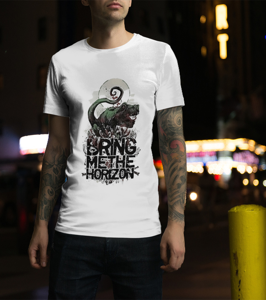 Dinosaur Bring Me The Horizon Spiral Tail T-Shirt