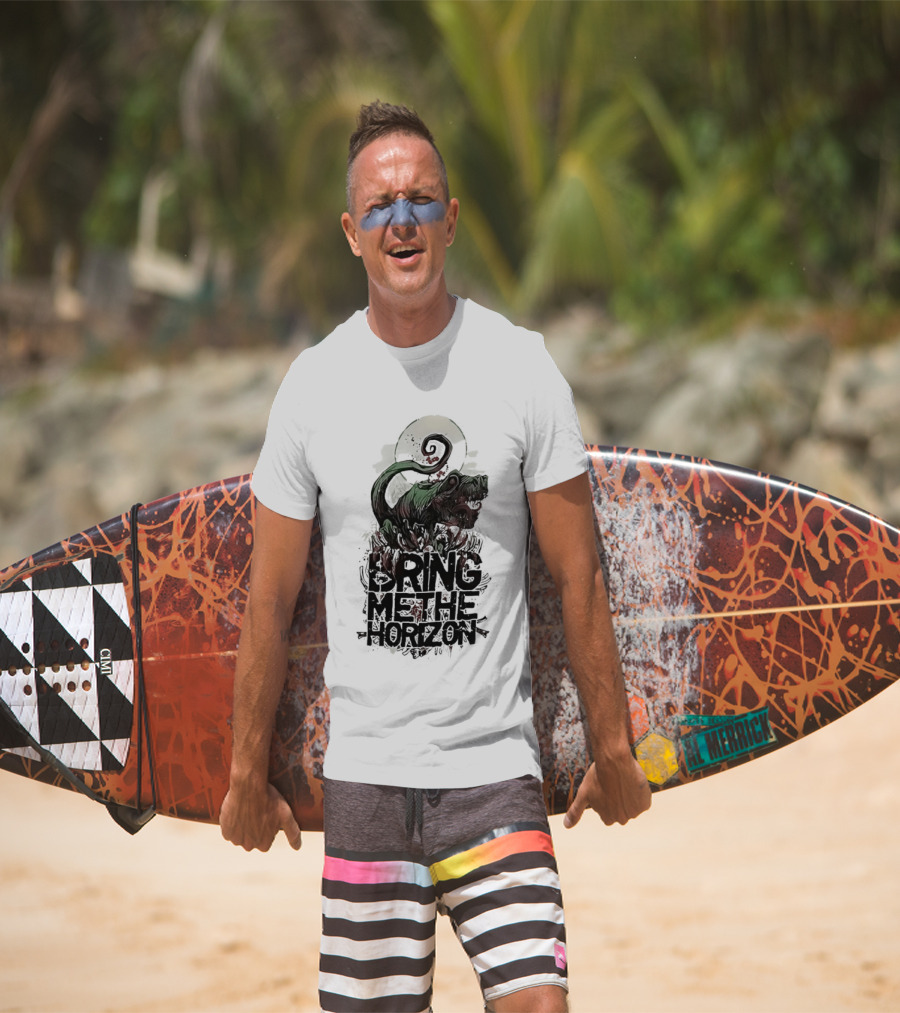 Dinosaur Bring Me The Horizon Spiral Tail T-Shirt