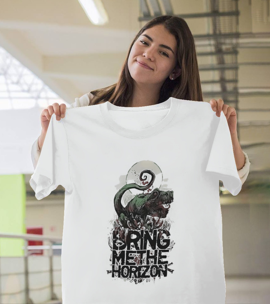 Dinosaur Bring Me The Horizon Spiral Tail T-Shirt