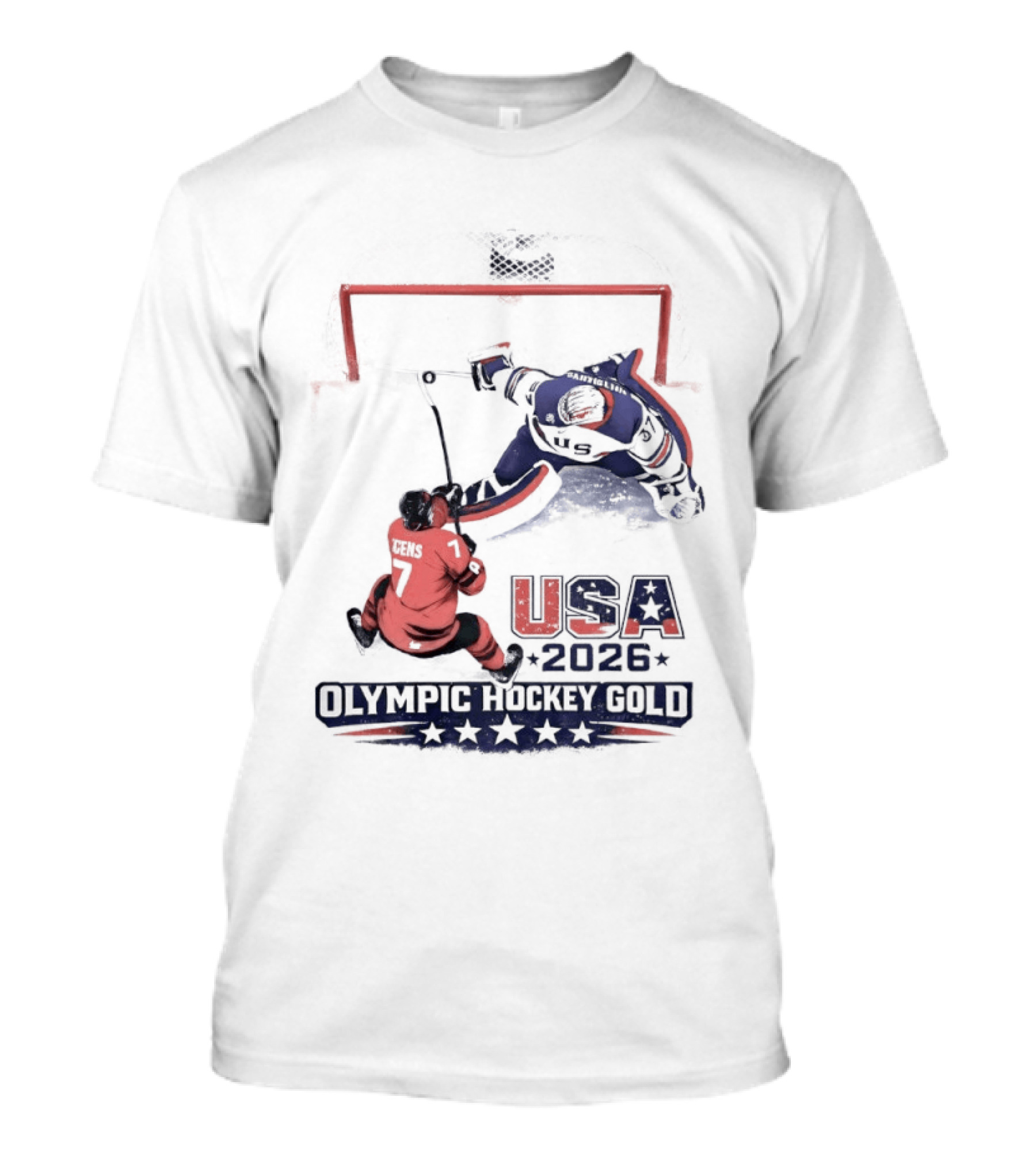 USA 2026 Olympic Hockey Gold Jack Hughes T-Shirt