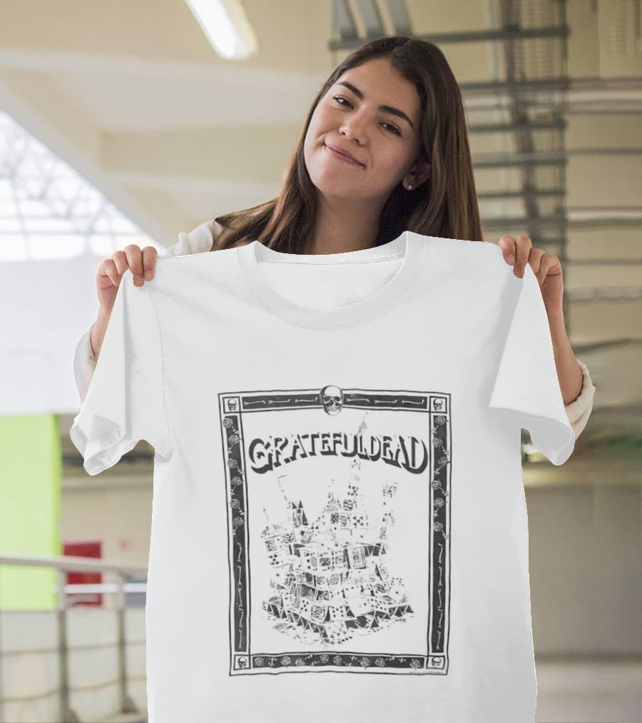 Grateful Dead 1980's Tour House Of Cards Concert T-Shirt