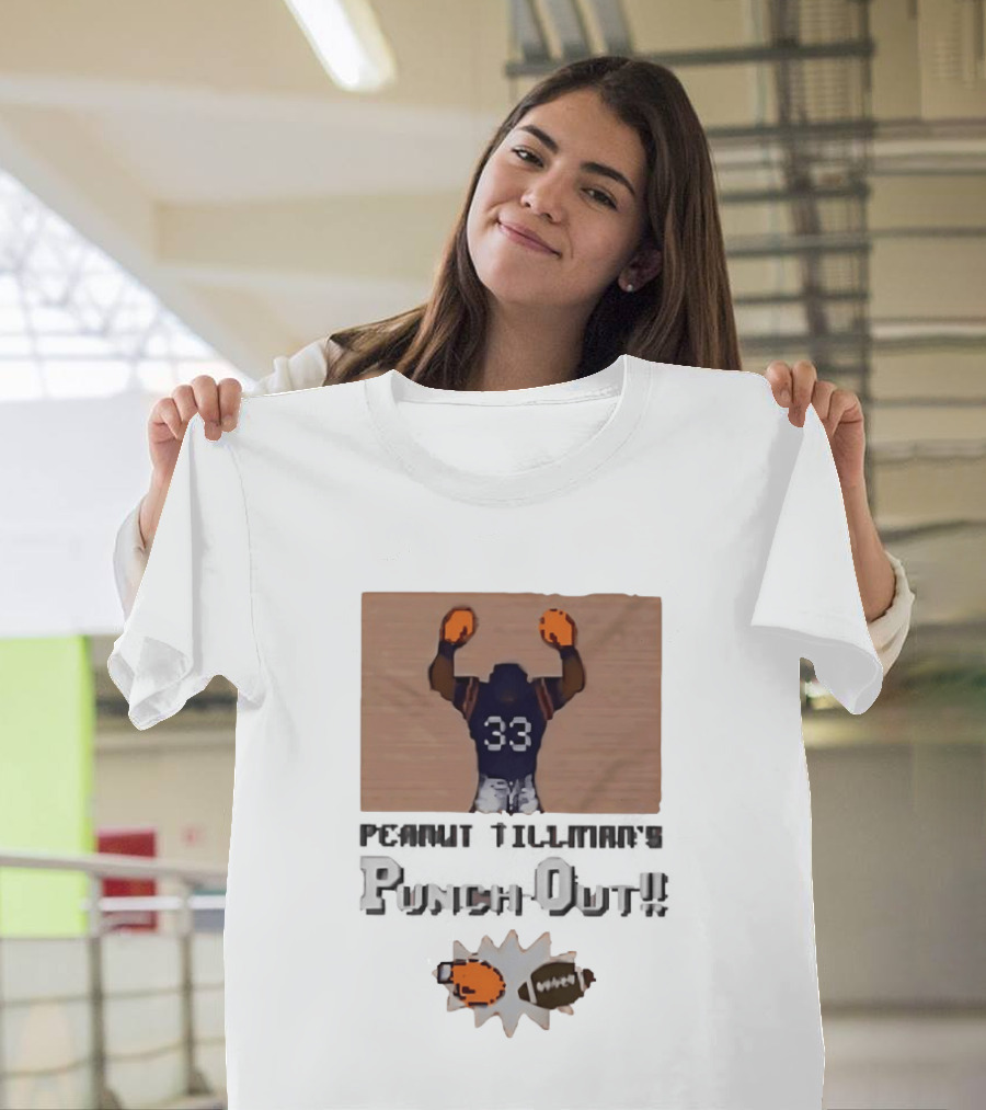Peanut Tillman Punch Out 33 Chicago Bears Football T-Shirt