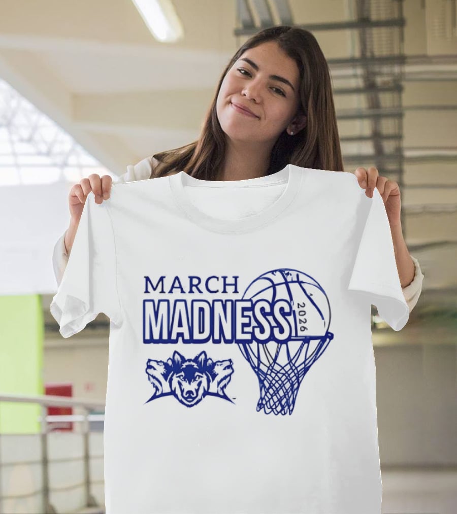 March Madness NCAA Basketball 2026 Wolf And Hoop T-Shirt