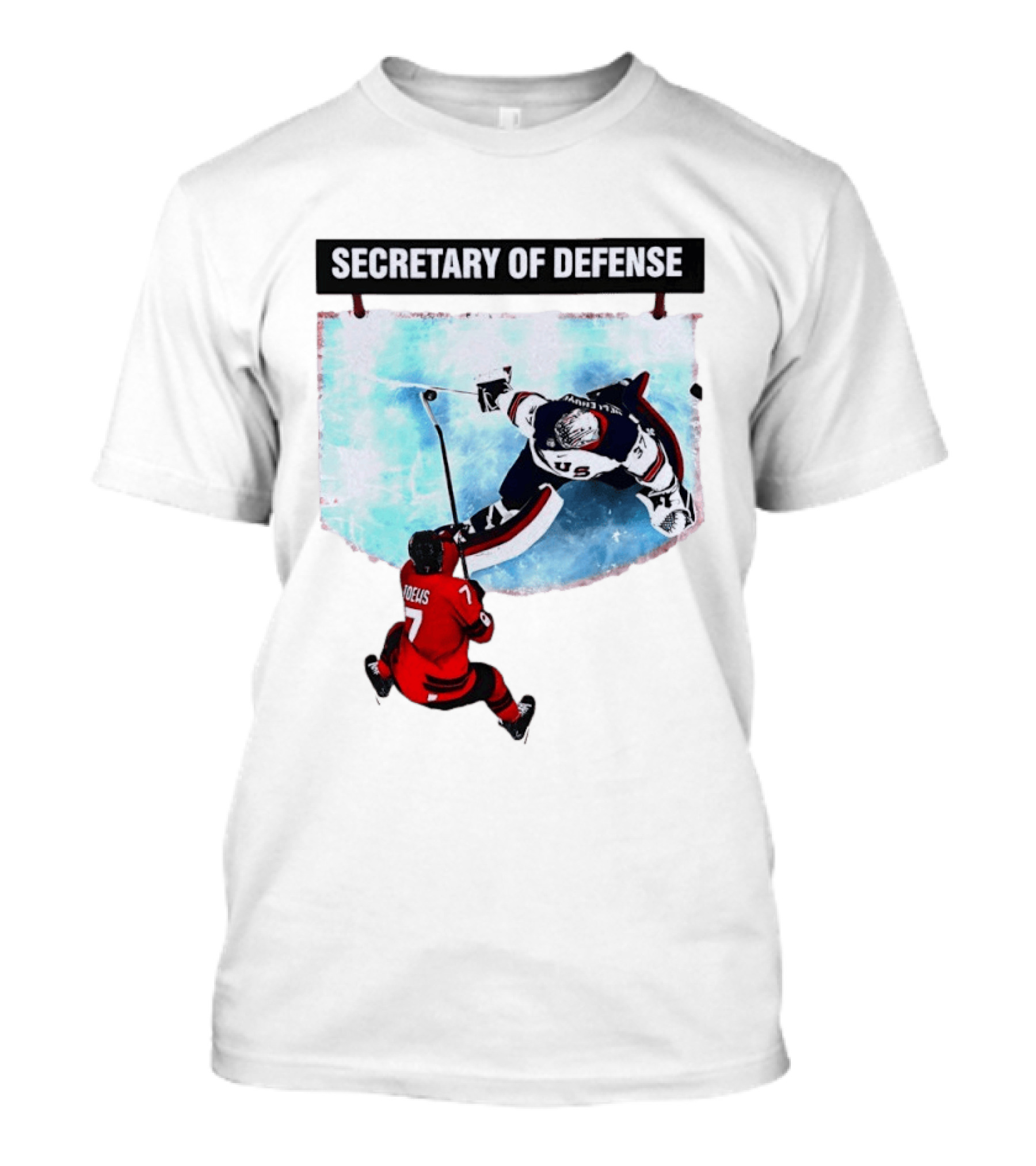 Secretary Of Defense USA Hockey Goalie Epic Save Faceoff T-Shirt