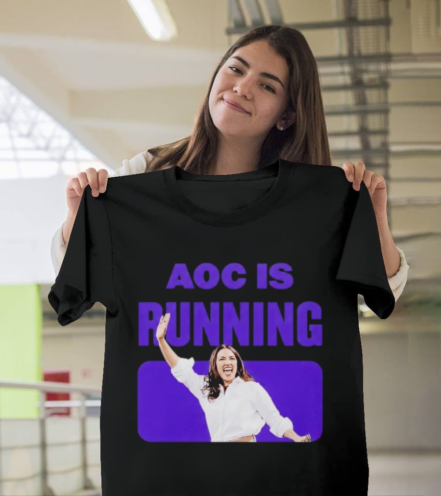AOC Is Running For President 2028 Bold Campaign Enthusiasm T-Shirt