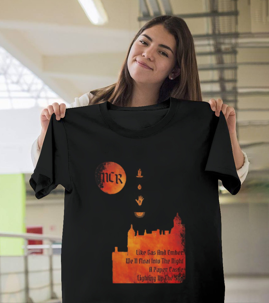 MCR Like Gas And Ember We'll Float Into The Night A Paper Castle Lighting Up The Sky T-Shirt