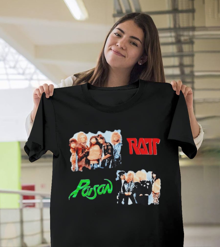 Ratt Poison 80s Glam Metal Band T-Shirt