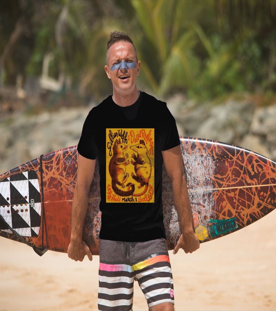 Gillian Welch David Rawlings Costa Hall March 1 Geelong T-Shirt