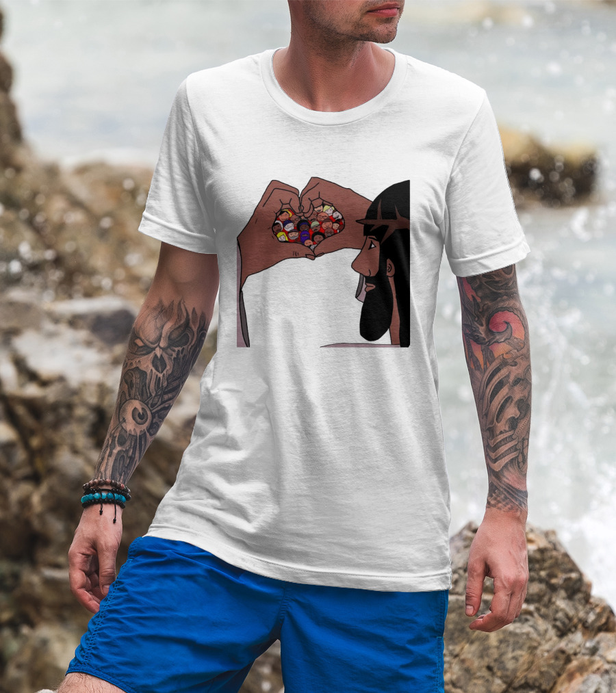 Jesus Love Includes Everyone Heart Hands Diversity Faces T-Shirt