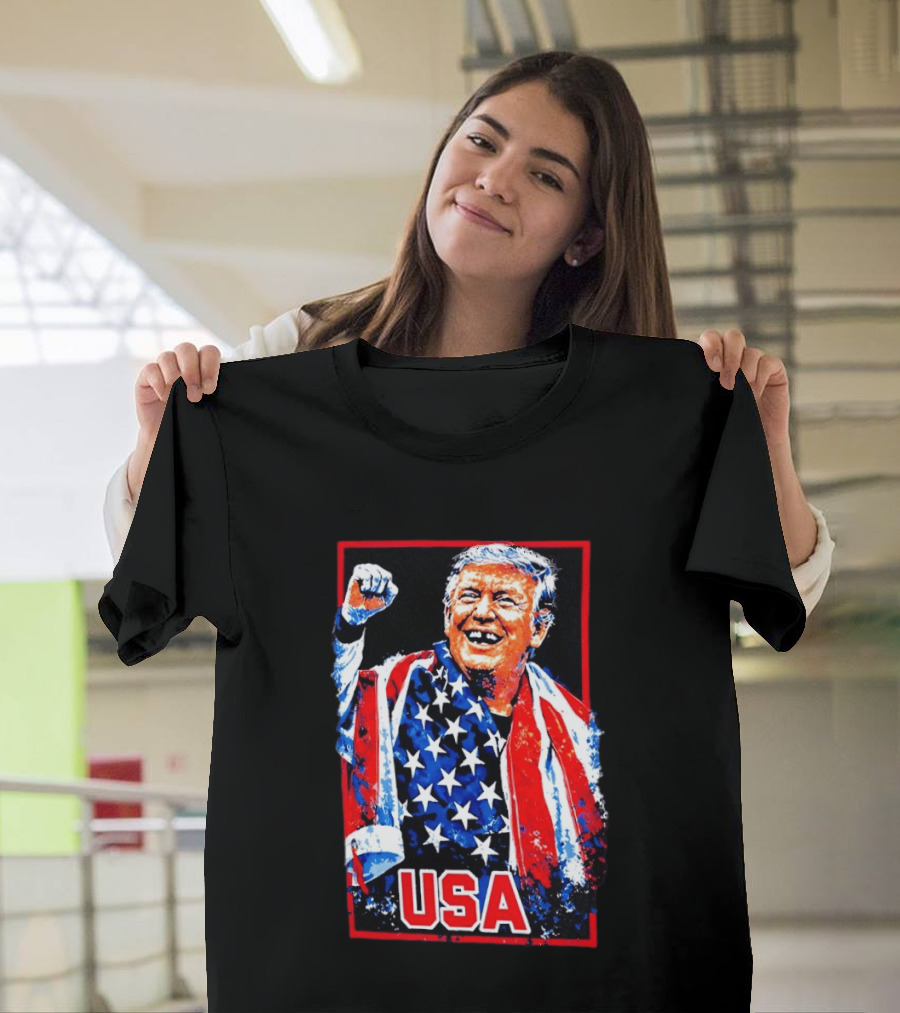 Team USA Hockey Trump USA Patriotic Flag T-Shirt