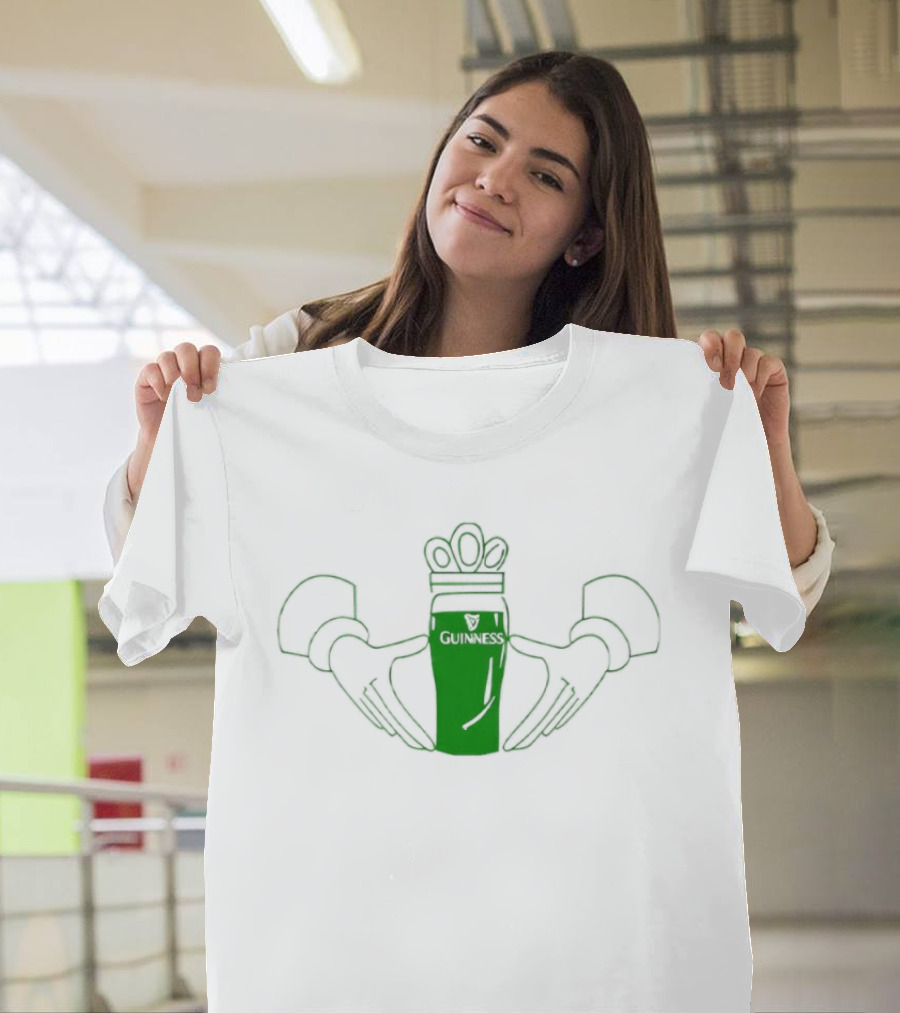 Guinness Claddagh St Patrick's Day Green Pint T-Shirt