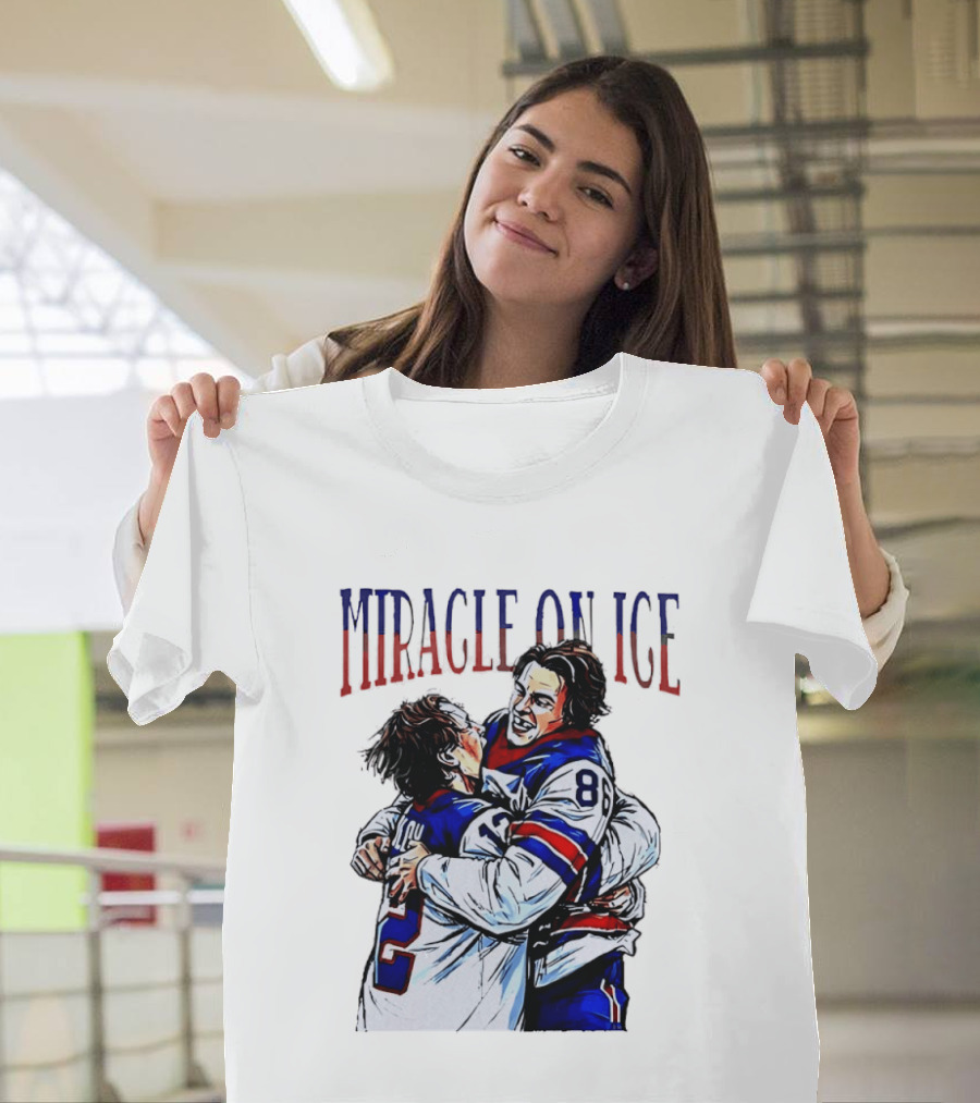 Miracle On ICE Jack Hughes Quinn Hughes USA Olympic Hockey Hug T-Shirt