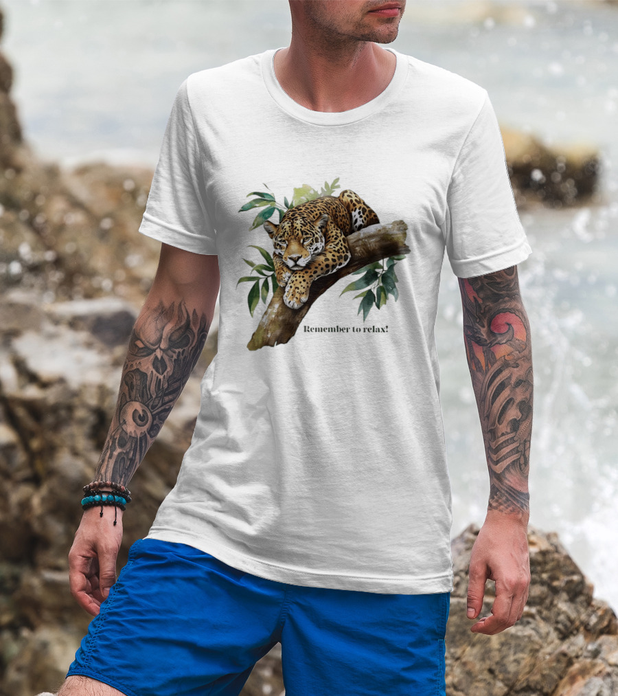 Jaguar Remember To Relax Nature Relaxation Wildlife T-Shirt