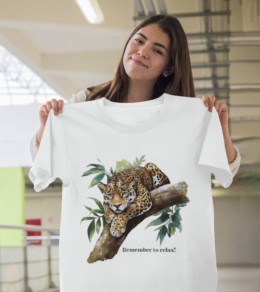Jaguar Remember To Relax Nature Relaxation Wildlife T-Shirt