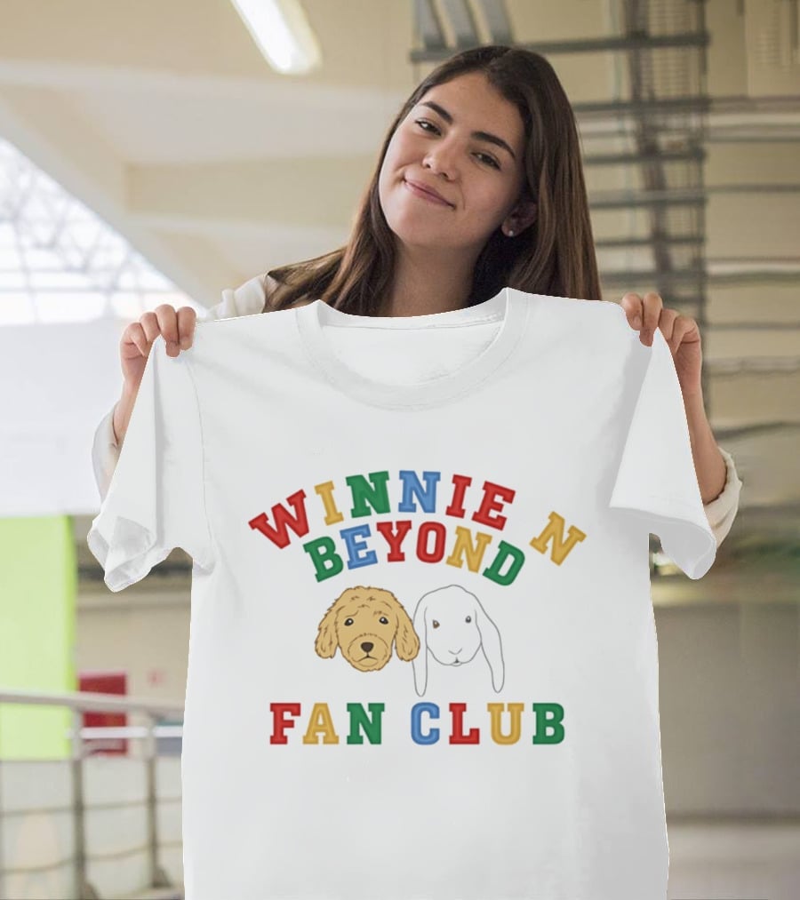 Winnie And Beyond Fan Club Colorful Dog Faces T-Shirt
