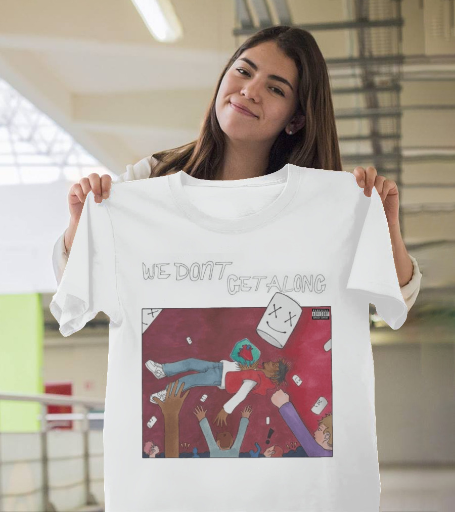 JuiceWrld 9 9 9 X Marshmello We Don't Get Along Cover Art Explicit Content T-Shirt