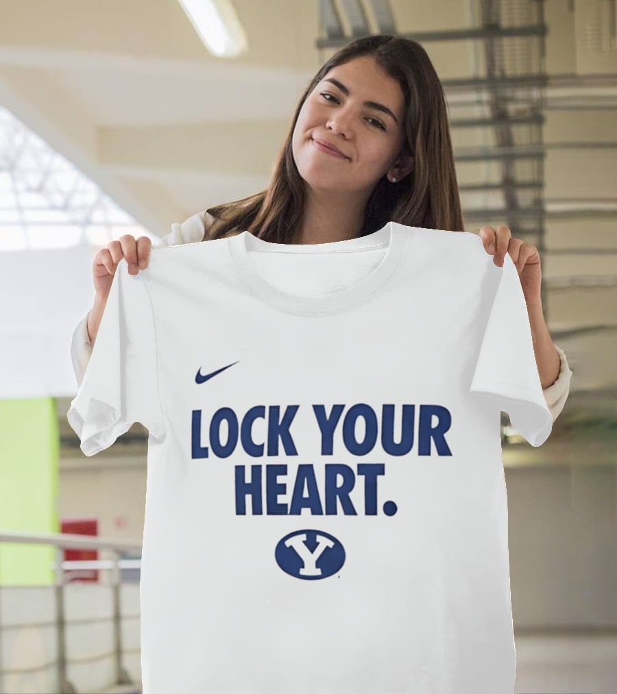 Nike BYU Cougars Lock Your Heart Y T-Shirt