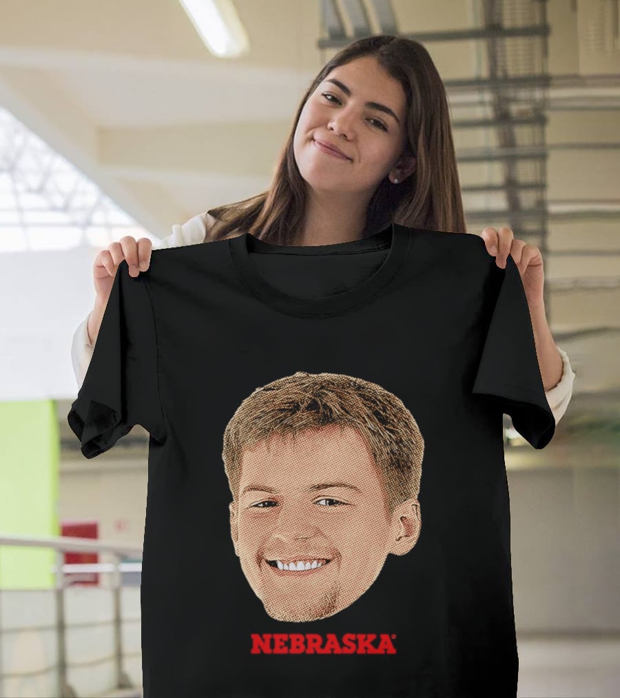 Will Cooper Nebraska Cornhuskers Big Head Image T-Shirt