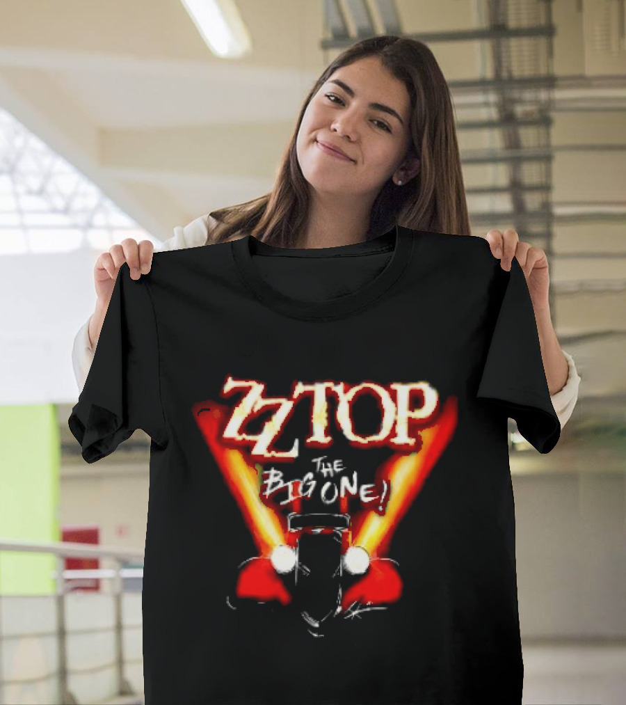 ZZ Top The Big One Baseball Bat Crossed Lights T-Shirt