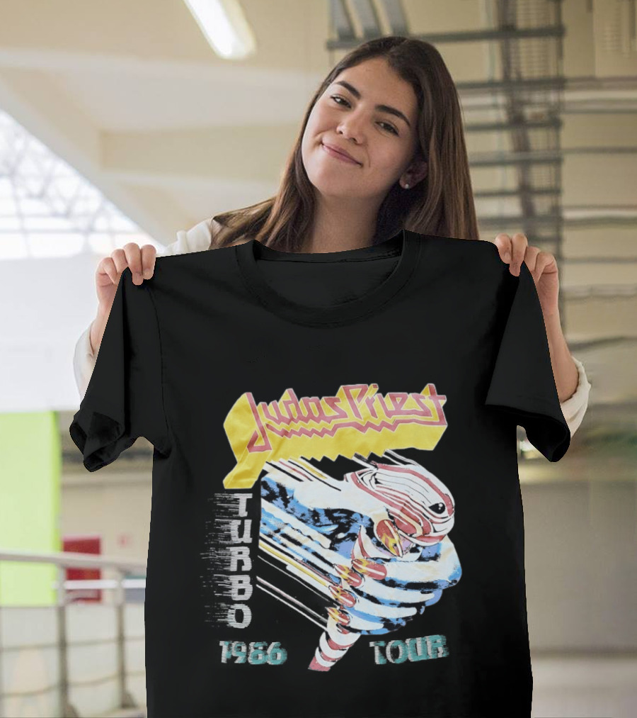 Judas Priest Turbo 1986 Tour Vintage Rock Music Memorabilia T-Shirt