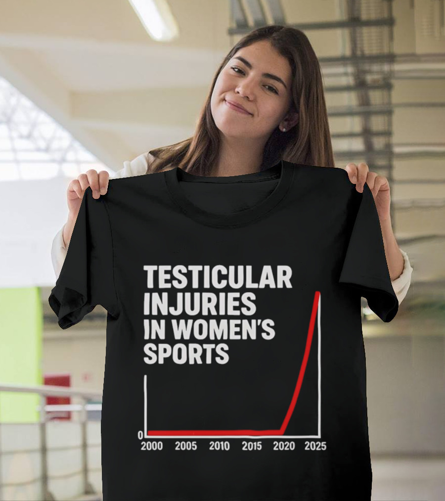 Testicular Injuries In Women's Sports Graph 2000 2025 T-Shirt