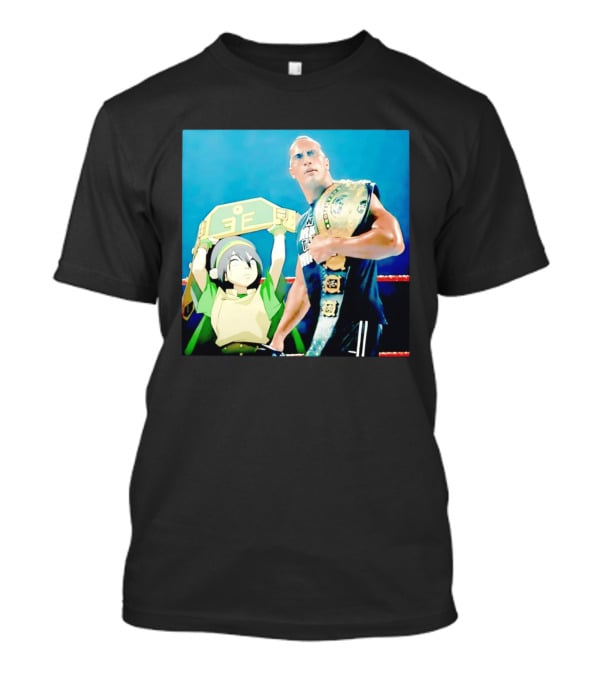 Dwayne The Rock Johnson Meets The Boulder Avatar Crossover Scene T-Shirt