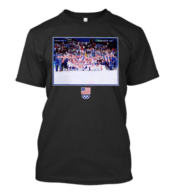 US Men's Olympic Hockey Team Cortina Milano Winter Games Victory T-Shirt