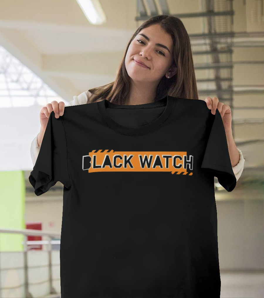 Black Bold Distressed Orange T-Shirt
