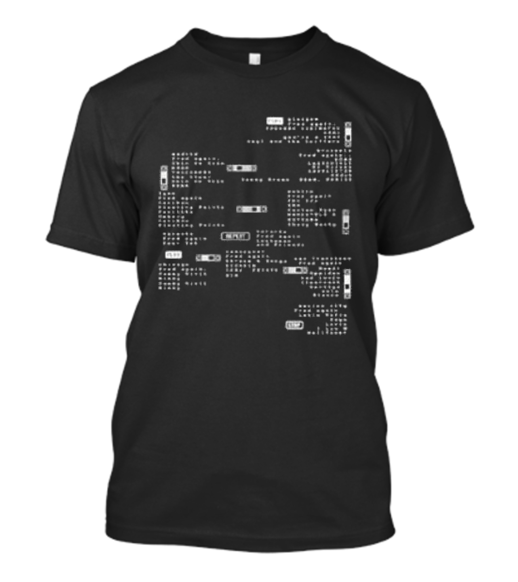 Fred Again USB002 Tracklist Text Compilation T-Shirt