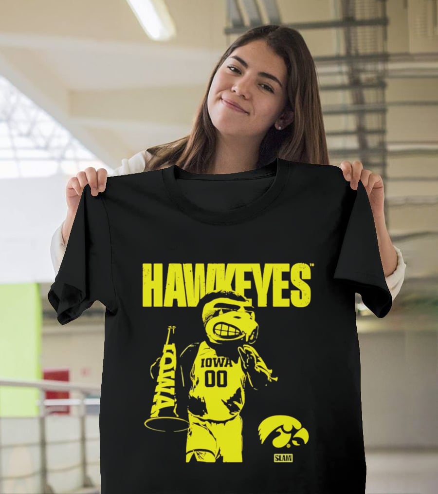 Iowa Hawkeyes Mode Slam Vintage Mascot Basketball 00 T-Shirt